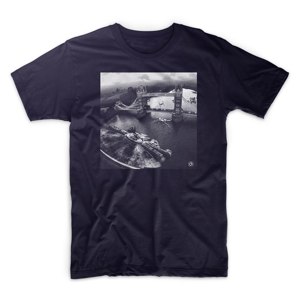 IX T Shirt - Star Wars - Incident at Tower Bridge - Navy T shirt